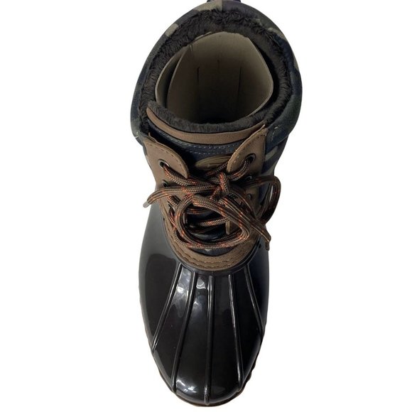 TOMMY HILFIGER Boot camouflage Harvet Brown Rain boots 6M women - Picture 6 of 11